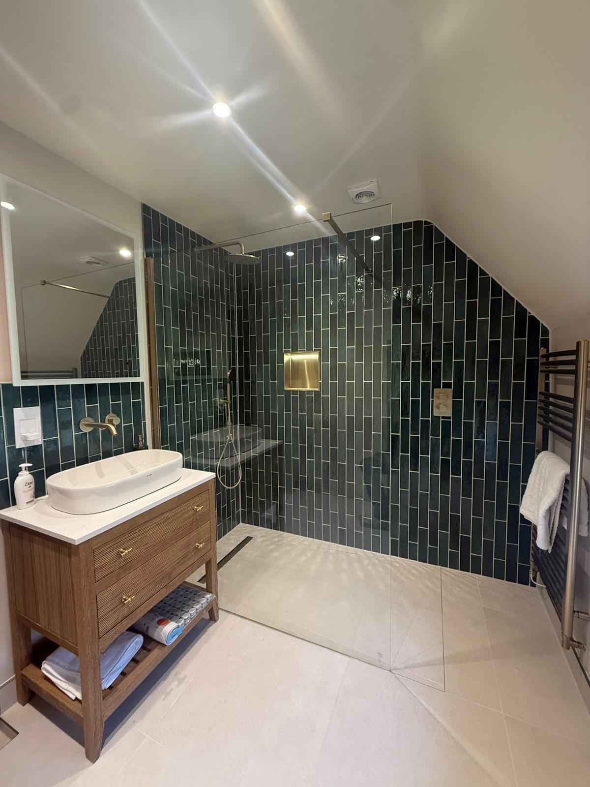 Completed bathroom installation by Pinnacle Plumbing, Witney, Oxford & the Cotswolds