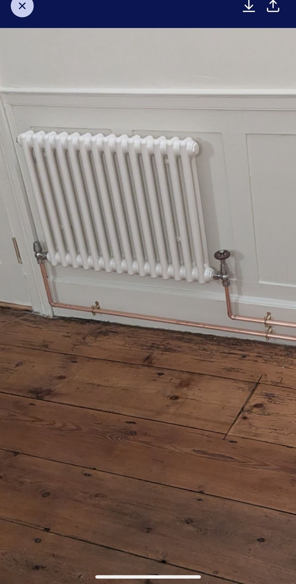 Central heating radiator installation by Pinnacle Plumbing, Oxfordshire