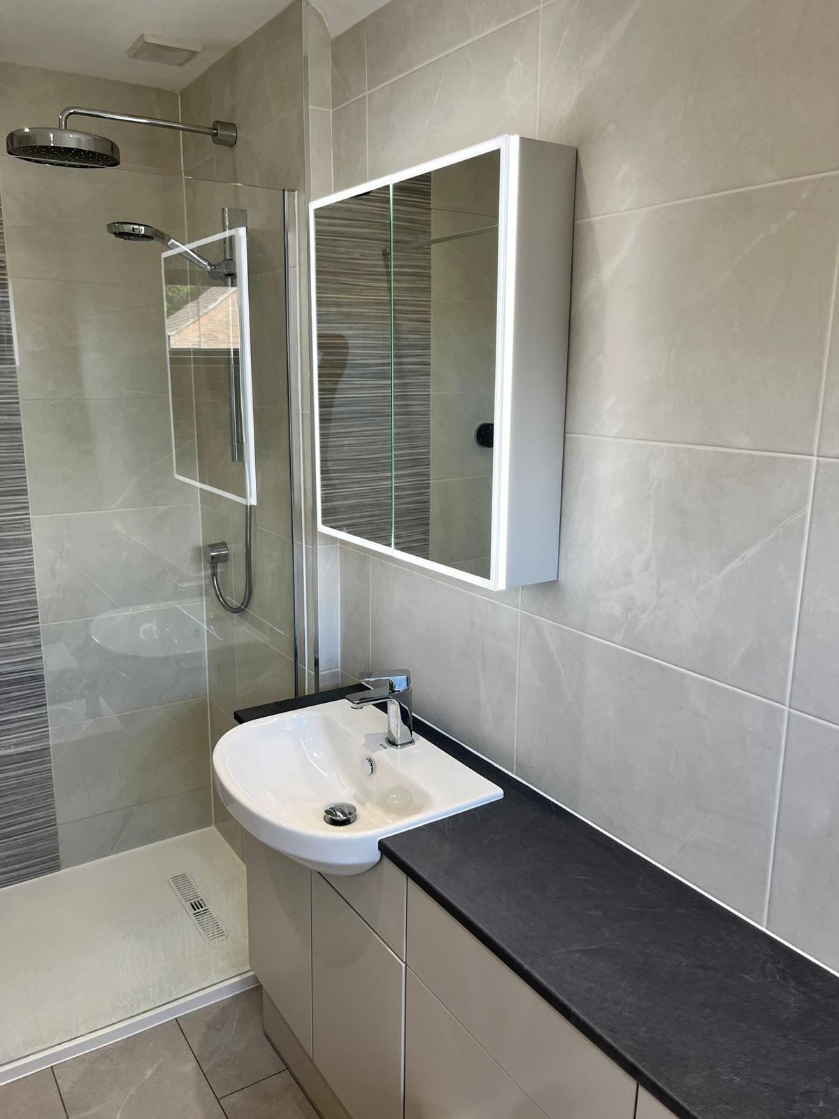 Completed bathroom installation by Pinnacle Plumbing, Witney, Oxford & the Cotswolds