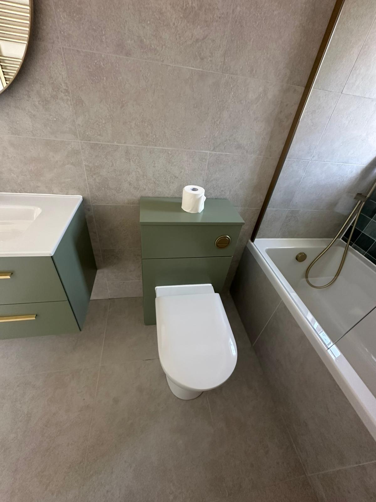 Completed bathroom installation by Pinnacle Plumbing, Witney, Oxford & the Cotswolds