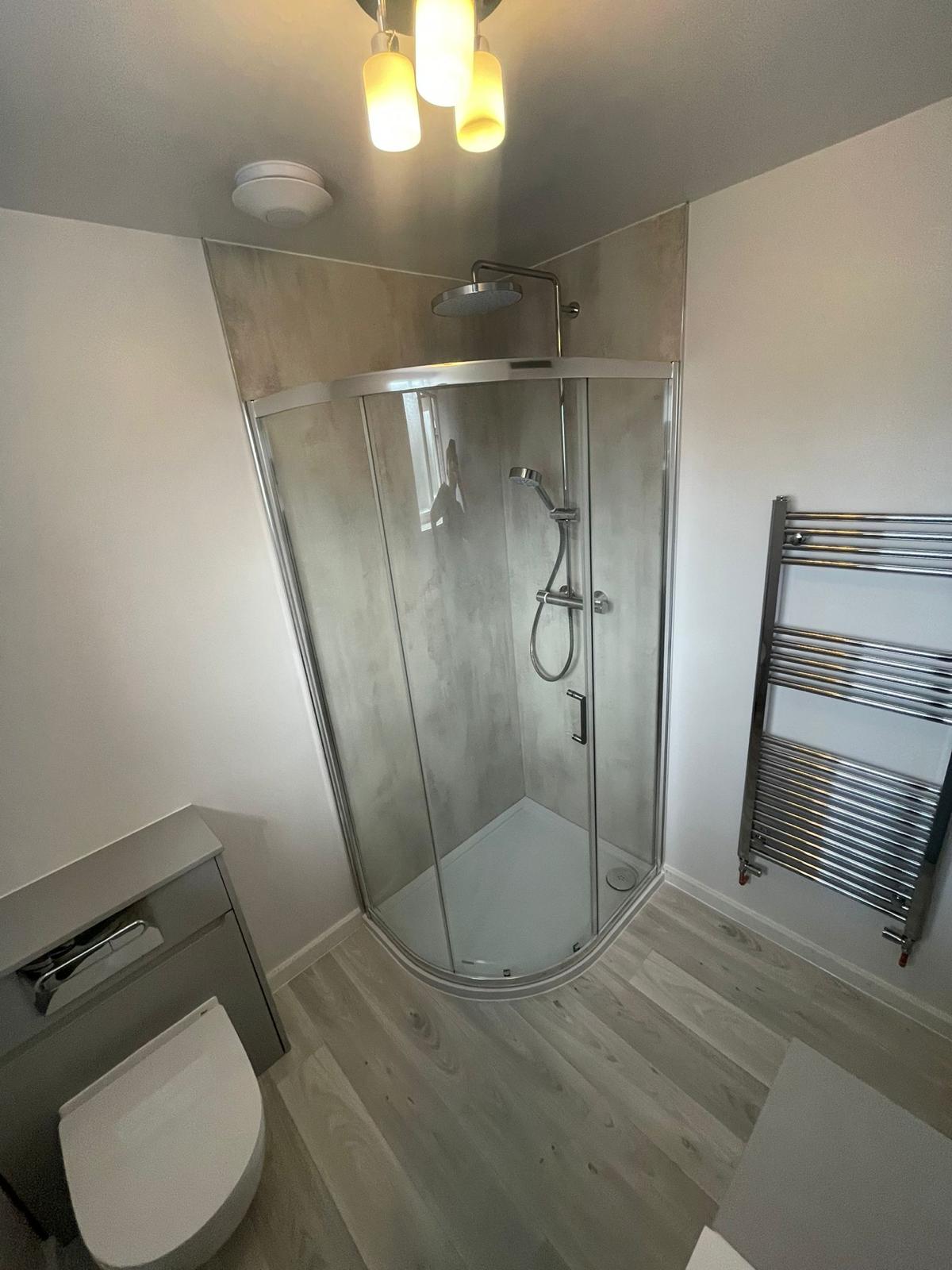 Completed bathroom installation by Pinnacle Plumbing, Witney, Oxford & the Cotswolds