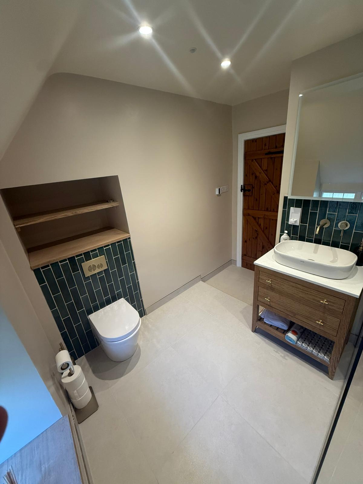 Completed bathroom installation by Pinnacle Plumbing, Witney, Oxford & the Cotswolds