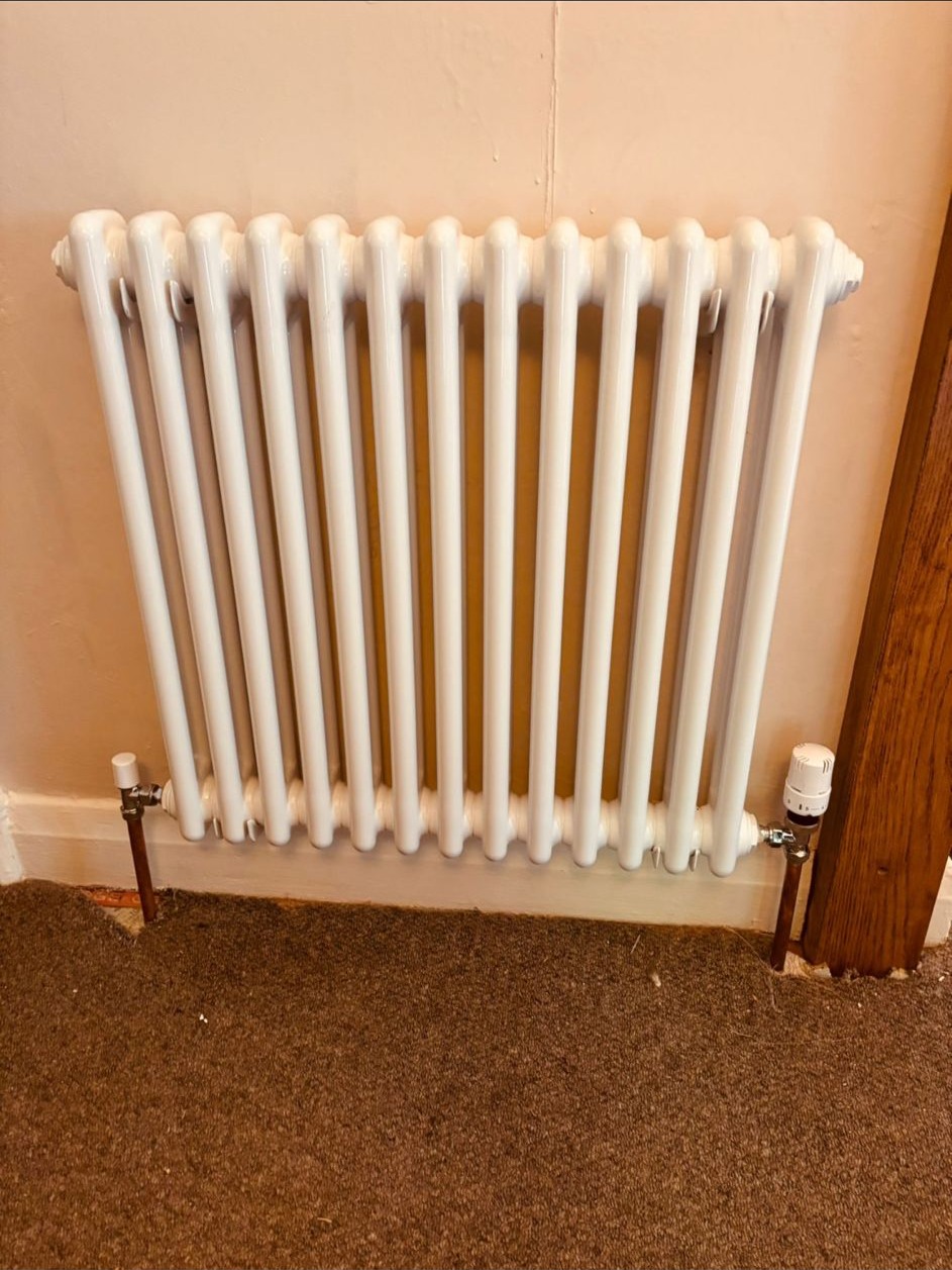 Central heating radiator installation by Pinnacle Plumbing, Oxfordshire