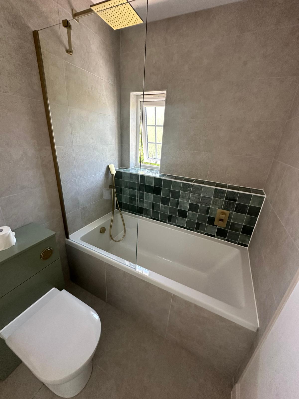 Completed bathroom installation by Pinnacle Plumbing, Witney, Oxford & the Cotswolds