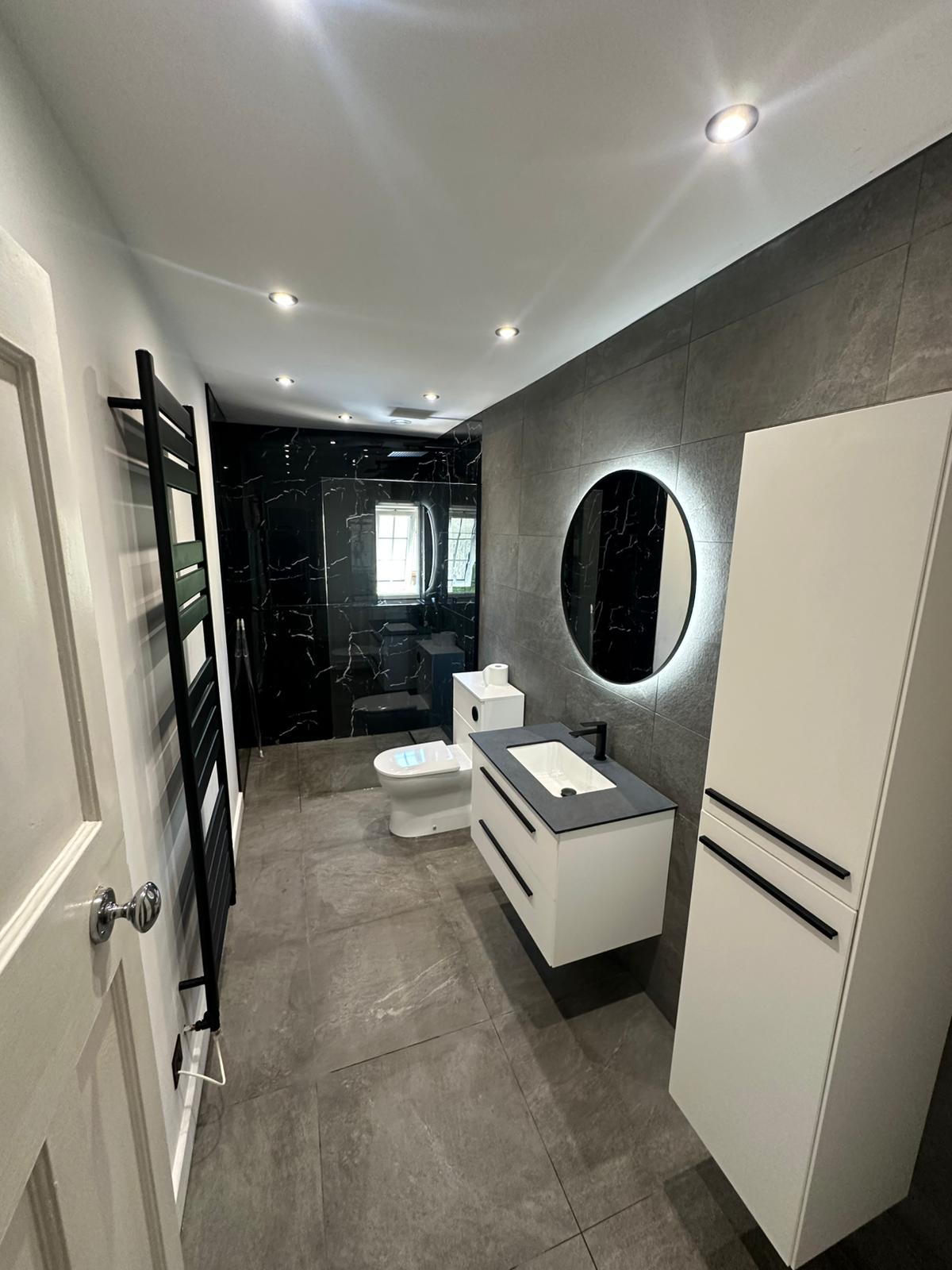 Completed bathroom installation by Pinnacle Plumbing, Witney, Oxford & the Cotswolds