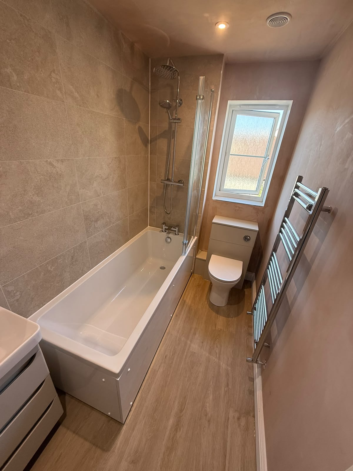 Completed bathroom installation by Pinnacle Plumbing, Witney, Oxford & the Cotswolds