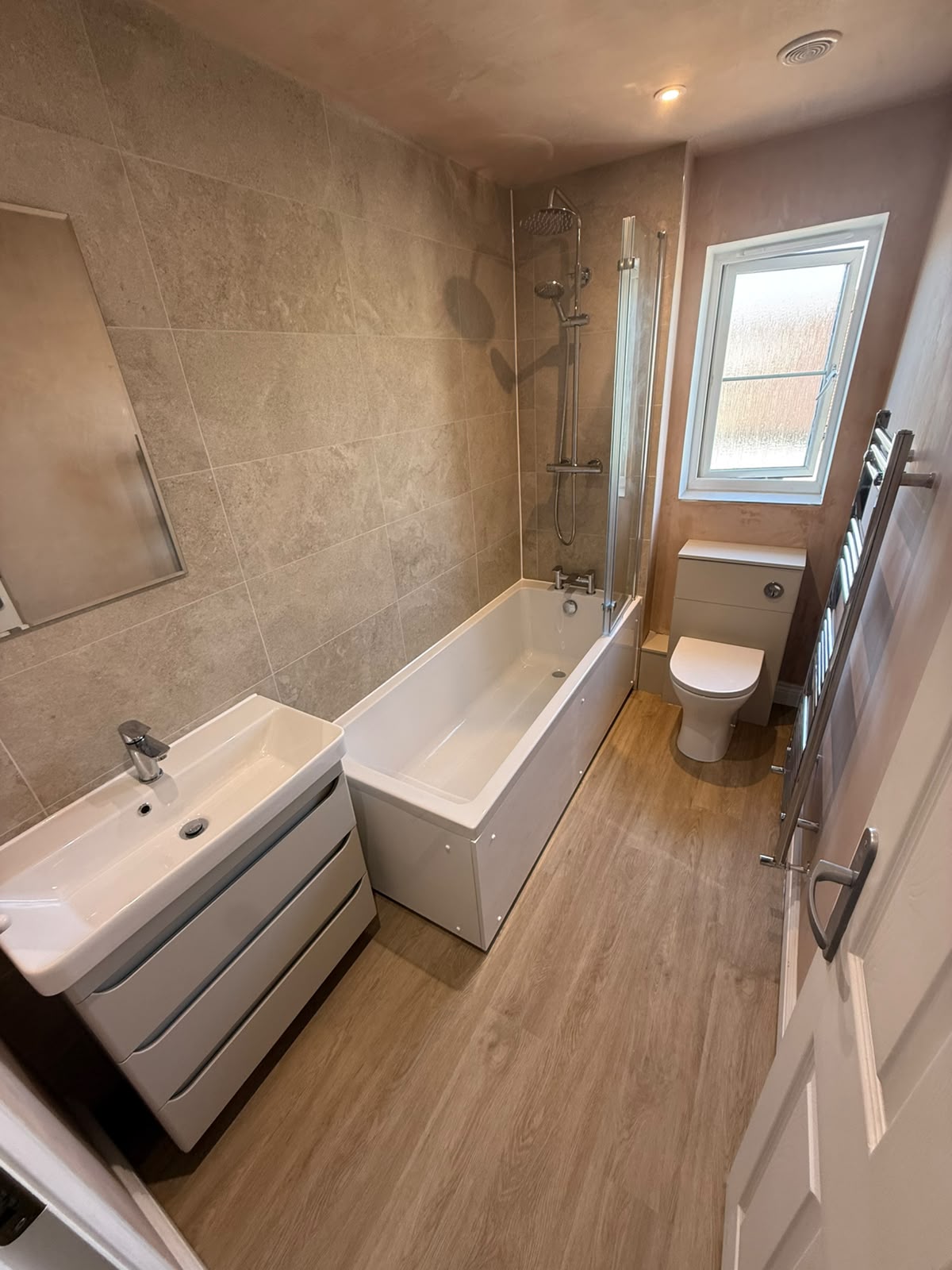Completed bathroom installation by Pinnacle Plumbing, Witney, Oxford & the Cotswolds
