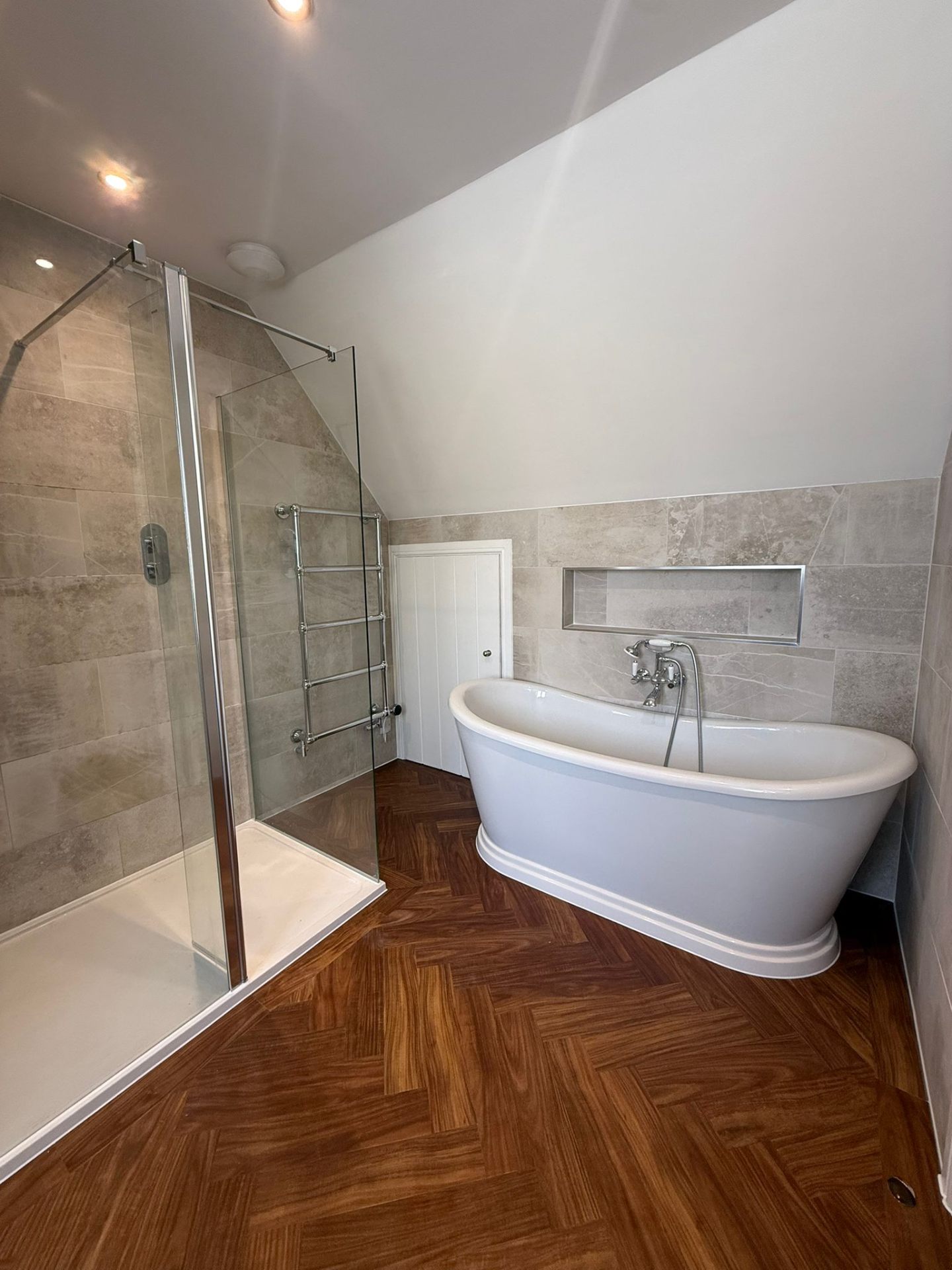 Completed bathroom installation by Pinnacle Plumbing, Witney, Oxford & the Cotswolds