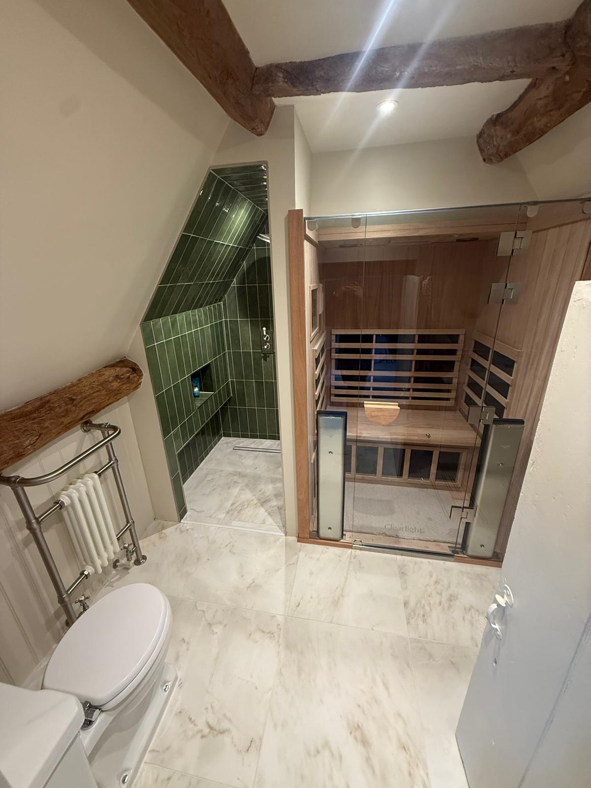 Completed bathroom installation by Pinnacle Plumbing, Witney, Oxford & the Cotswolds