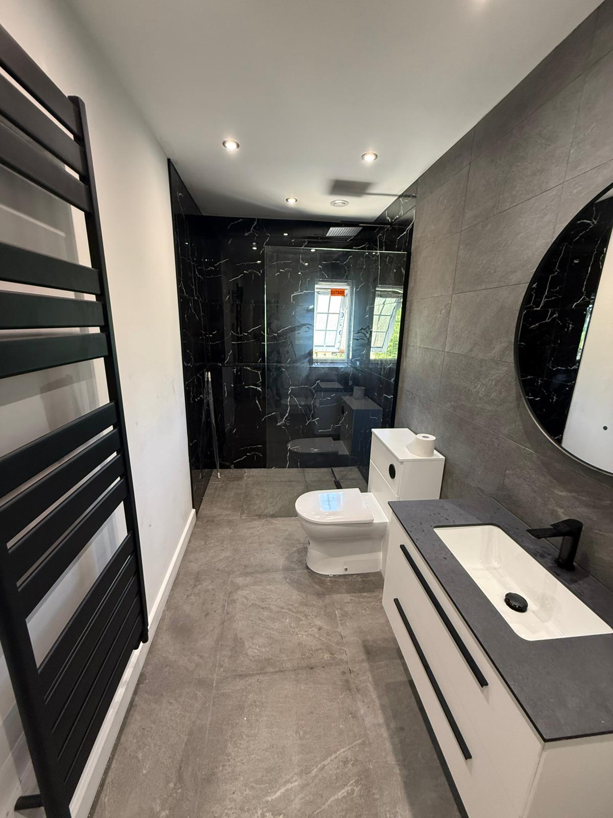 Completed bathroom installation by Pinnacle Plumbing, Witney, Oxford & the Cotswolds
