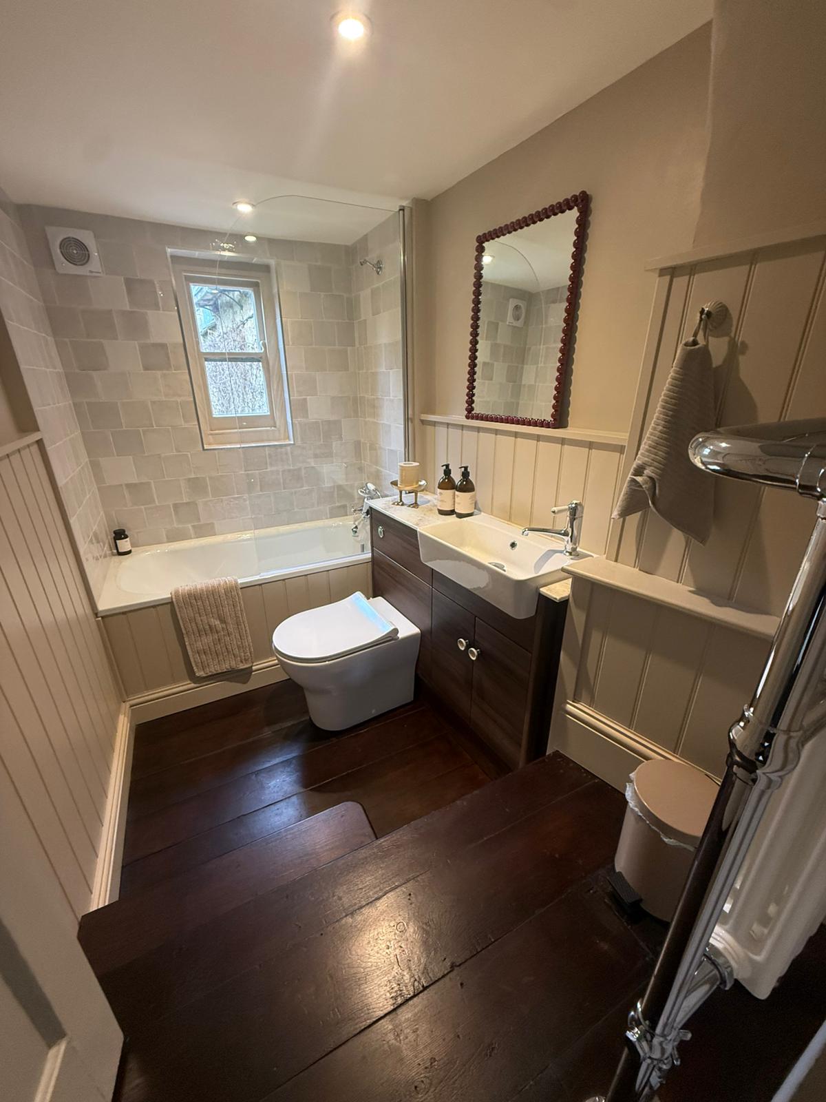 Completed bathroom installation by Pinnacle Plumbing, Witney, Oxford & the Cotswolds