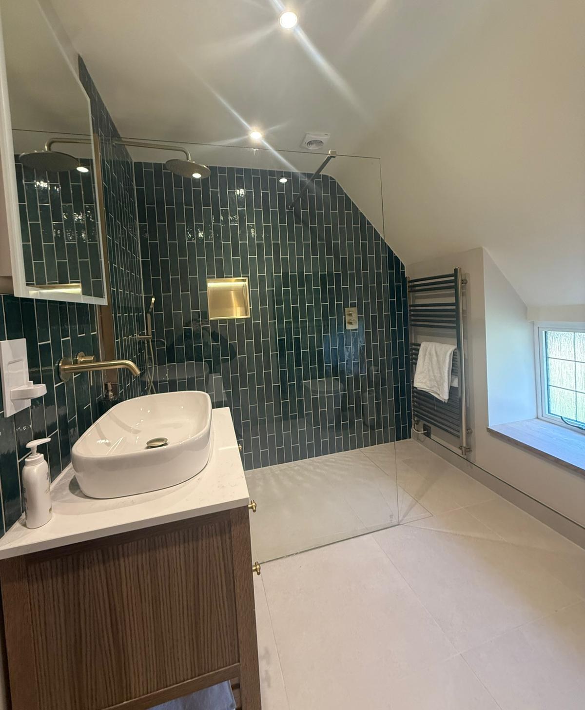Completed bathroom installation by Pinnacle Plumbing, Witney, Oxford & the Cotswolds