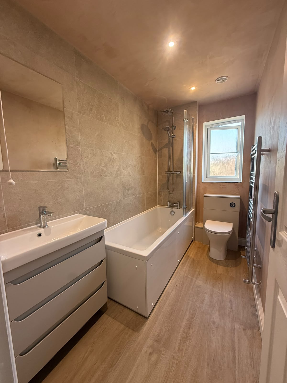 Completed bathroom installation by Pinnacle Plumbing, Witney, Oxford & the Cotswolds