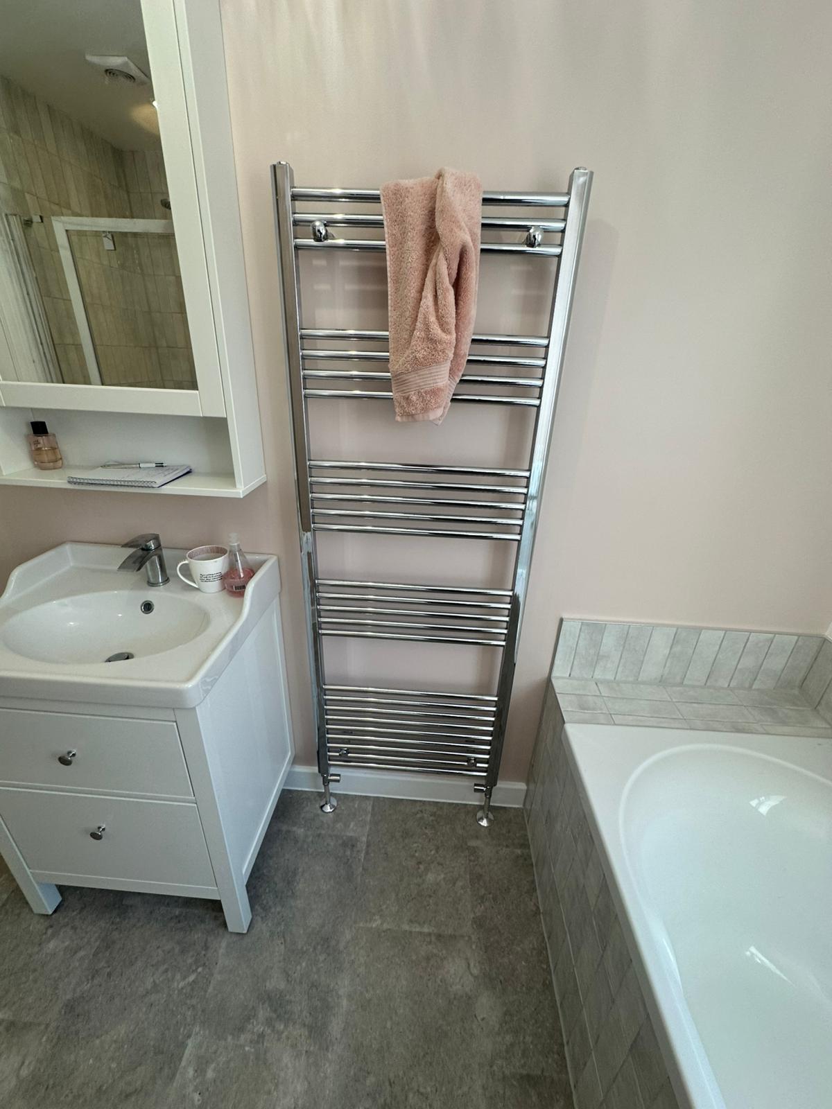 Completed bathroom installation by Pinnacle Plumbing, Witney, Oxford & the Cotswolds