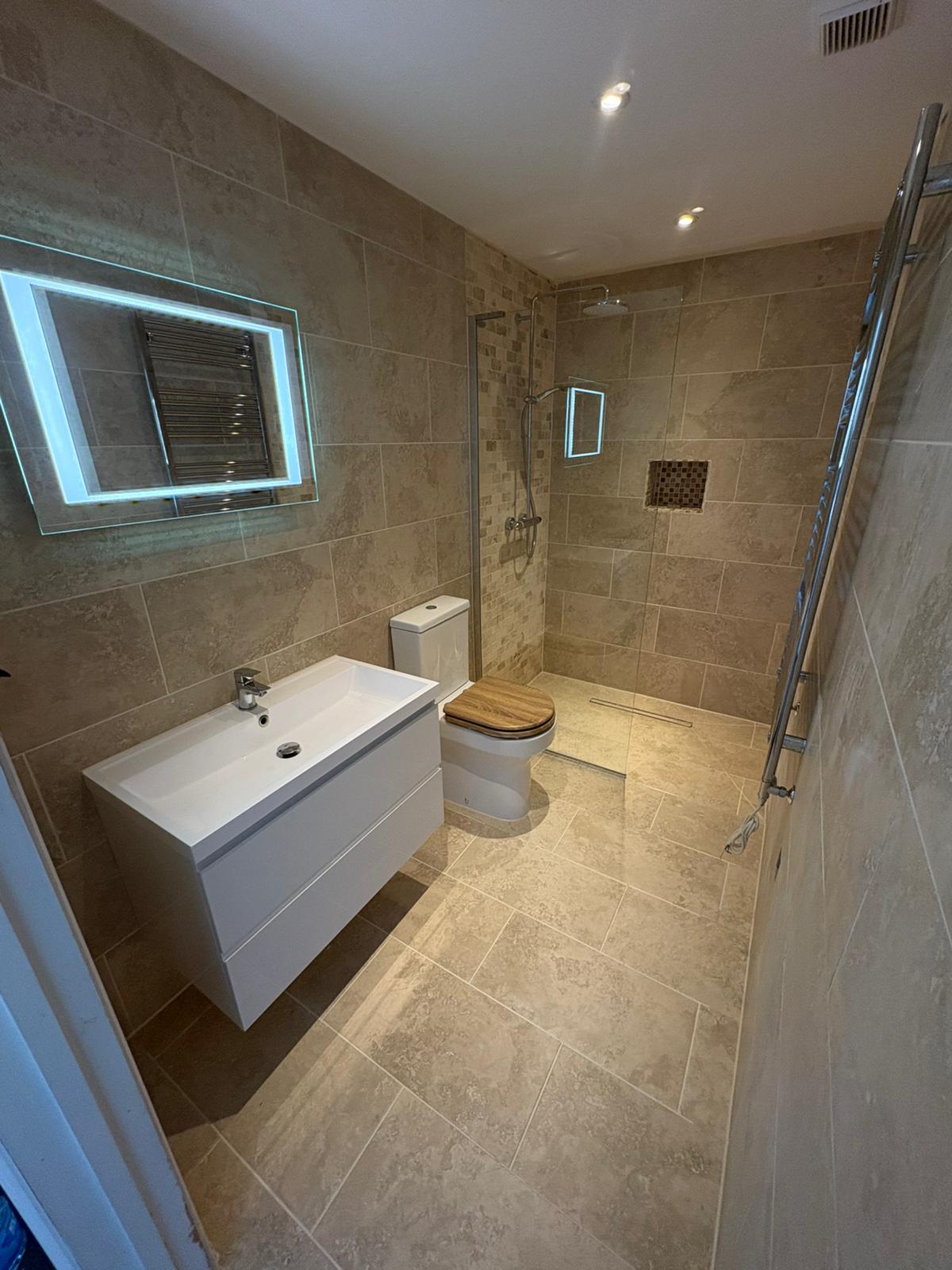 Completed bathroom installation by Pinnacle Plumbing, Witney, Oxford & the Cotswolds