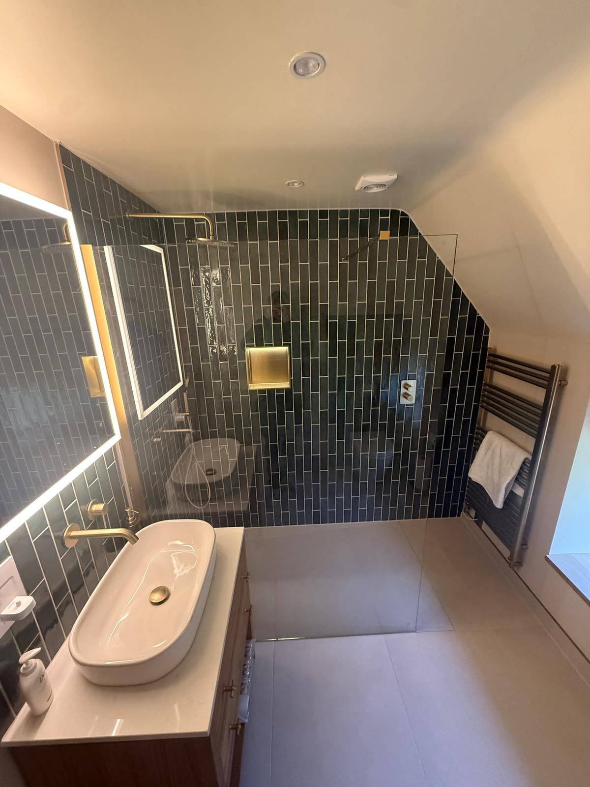 Completed bathroom installation by Pinnacle Plumbing, Witney, Oxford & the Cotswolds