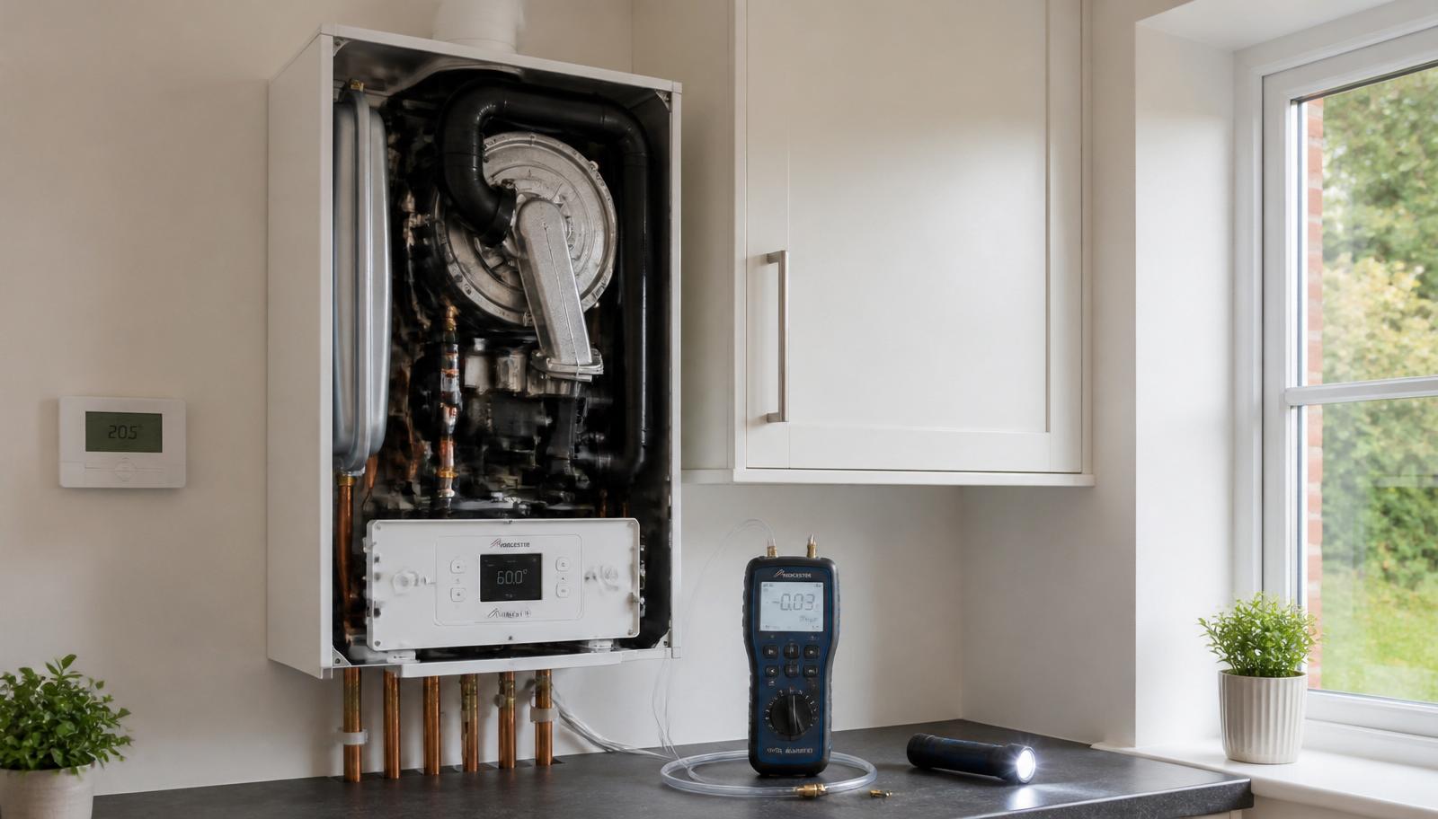 Annual gas boiler service with flue gas analyser, Oxfordshire